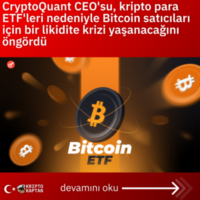 CryptoQuant CEO’su, kripto para ETF’leri nedeniyle Bitcoin satıcıları için bir likidite krizi yaşanacağını öngördü