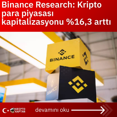 Binance Research: Kripto para piyasası kapitalizasyonu %16,3 arttı