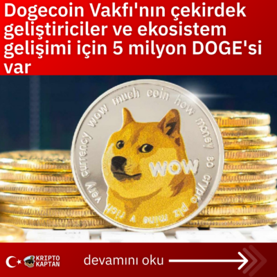 Dogecoin Vakfı’nın çekirdek geliştiriciler ve ekosistem gelişimi için 5 milyon DOGE’si var