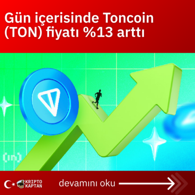 Gün içerisinde Toncoin (TON) fiyatı %13 arttı