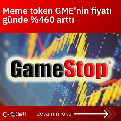 Meme token GME’nin fiyatı günde %460 arttı