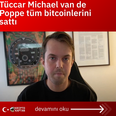 Tüccar Michael van de Poppe tüm bitcoinlerini sattı