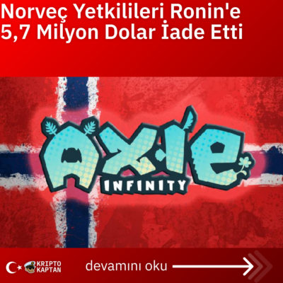 Norveç Yetkilileri Ronin’e 5,7 Milyon Dolar İade Etti