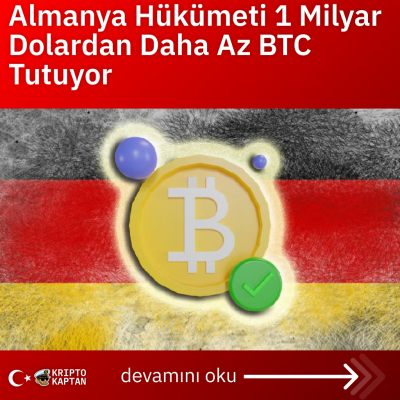 Almanya Hükümeti 1 Milyar Dolardan Daha Az BTC Tutuyor