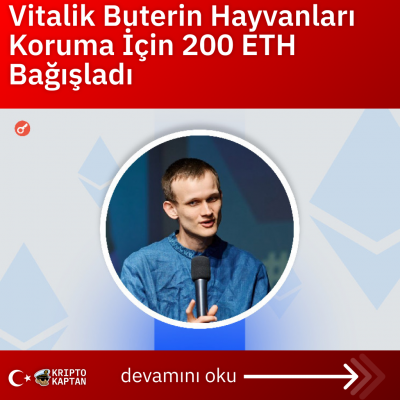 Vitalik Buterin Hayvanları Koruma İçin 200 ETH Bağışladı